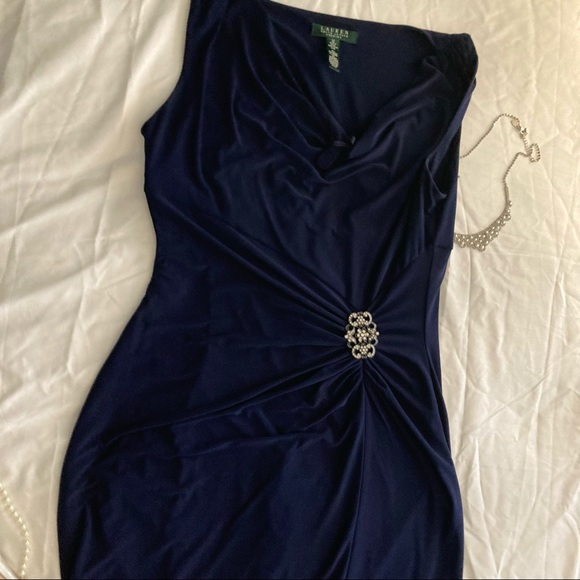 Ralph Lauren Evening Gown with Leg Split - Picture 8 of 9